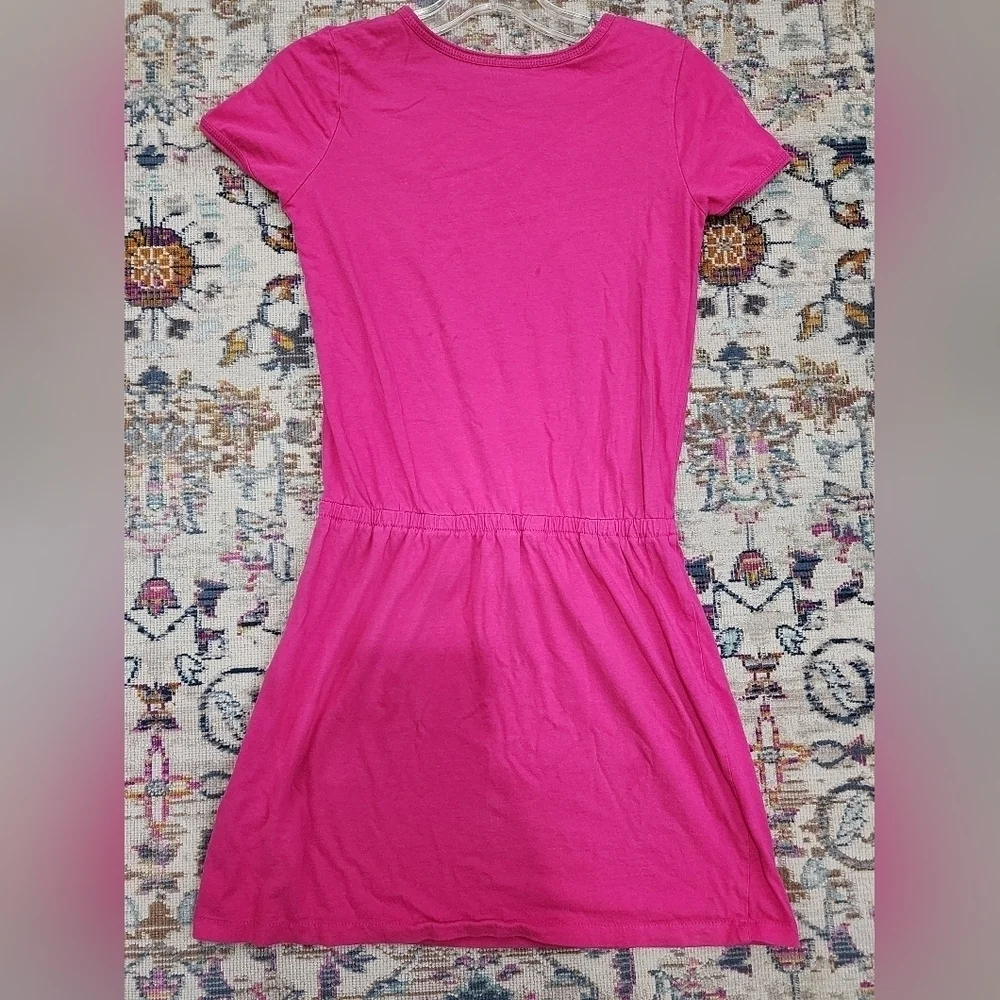Polo Ralph Lauren Pink  Shirt Dress Waist Ties, sz 12/14